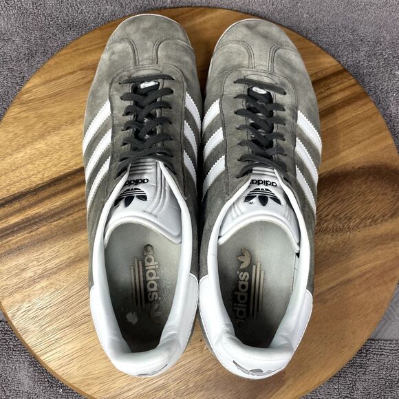 Adidas Gazelle Men's Size 12.5 Gray Suede Leather Low Shoes Sneakers BB5480 - Picture 7 of 9